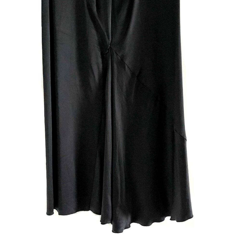 Zara Limited Edition Long Satin Effect Skirt in Black - Picture 7 of 16